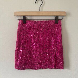 Girl's Hot Pink Sequin Skirt Art Class Barbie Taylor Swift Concert